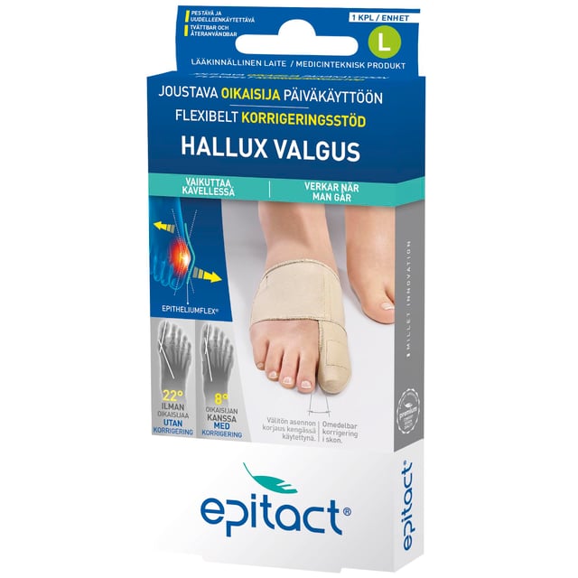 Epitact Hallux Valgus Flexibelt Korrigeringsstöd L