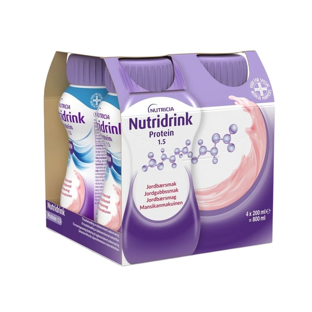 Nutridrink Protein Jordgubbsmak 4 x 200 ml