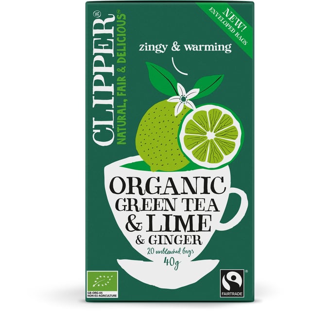 Clipper Organic Green Tea Lime & Ginger 20 st