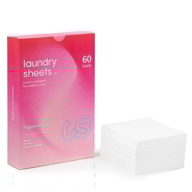 LAUNDRY SHEETS Tvättmedel Fragrance Free 60 st