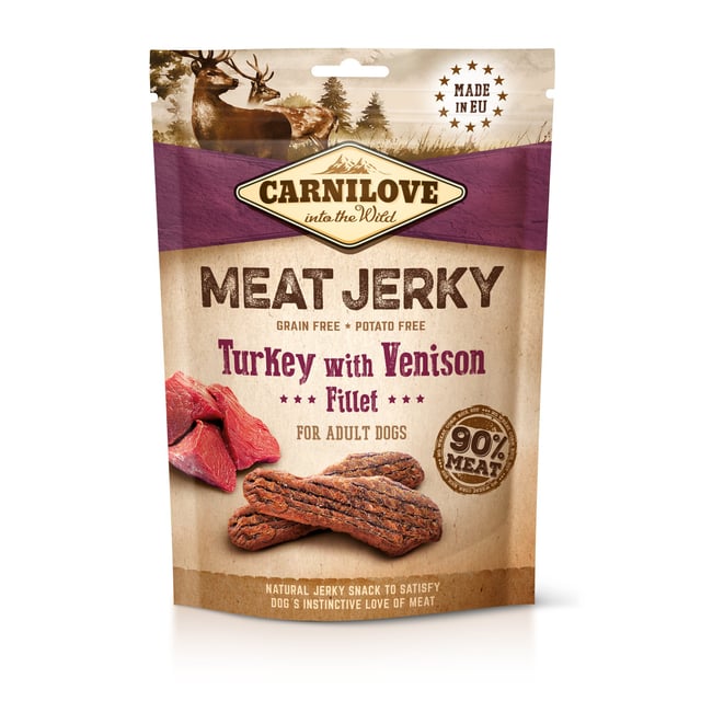 Carnilove Jerky Turkey with Venison Fillet 100 g