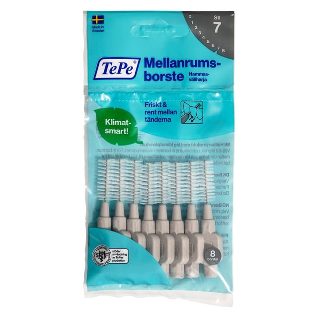 TePe Mellanrumsborste Original 1,3mm Grå 8-pack