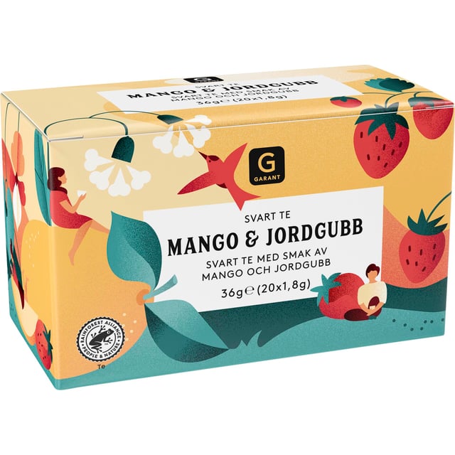 Garant Svart Te Mango & Jordgubb 20 st