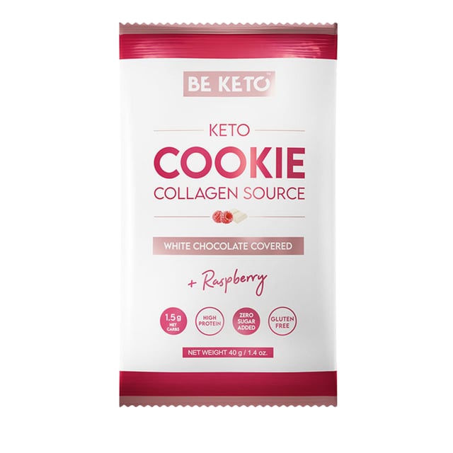 BeKeto Cookie White Chocolate & Raspberry 40 g