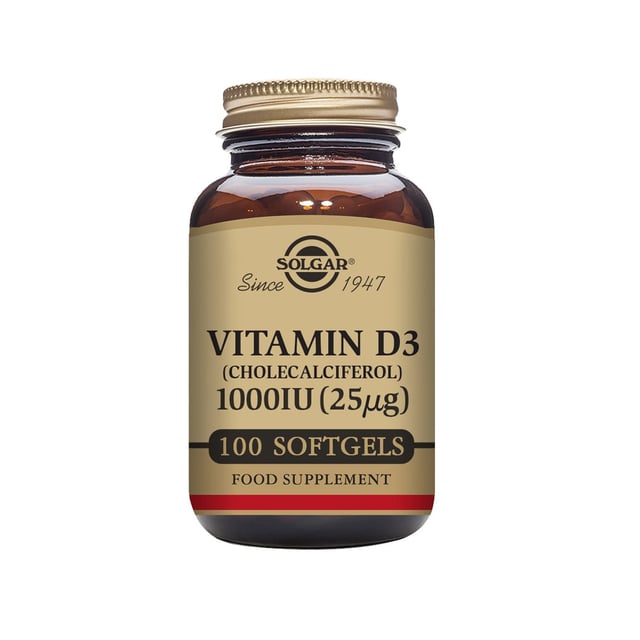SolgarVitamin D3 25 ug Kolekalciferol 100 kapslar