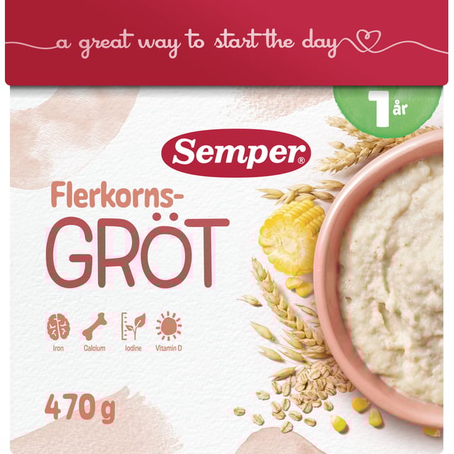 Semper Flerkornsgröt från 1 år 470 g