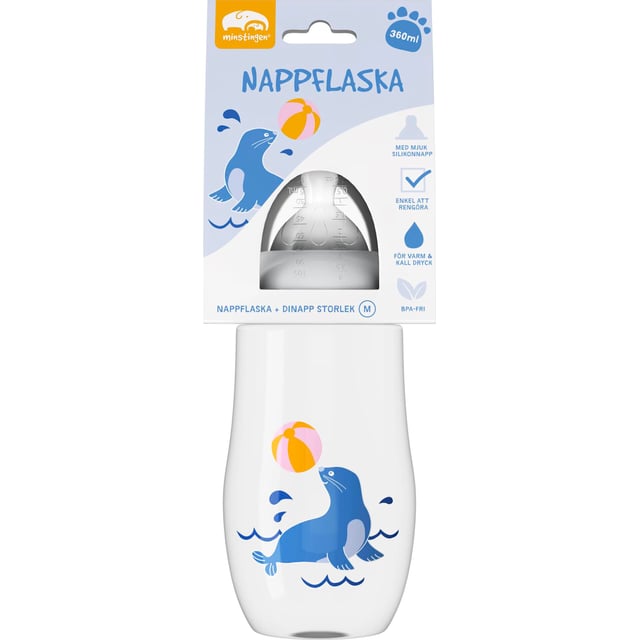 Minstingen Nappflaska Säl 360ml