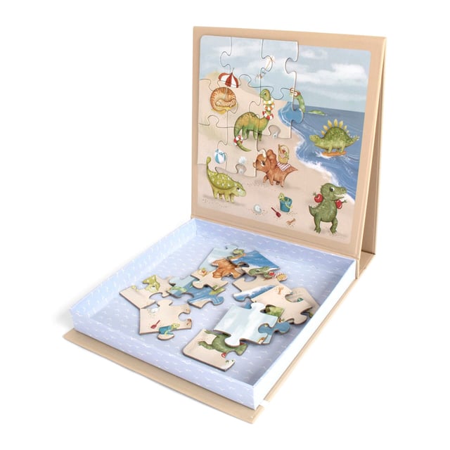 Filibabba Magnetiskt Spel Dino Beach-pussel