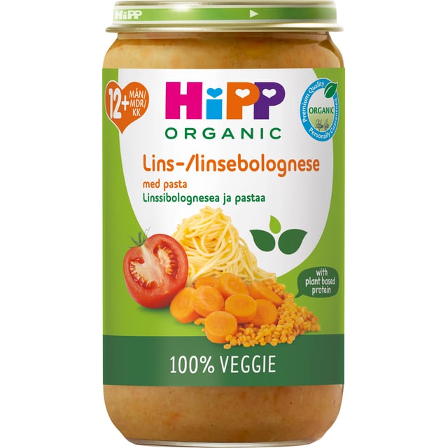 Hipp Linsbolognese med Pasta 12 månader 250 g