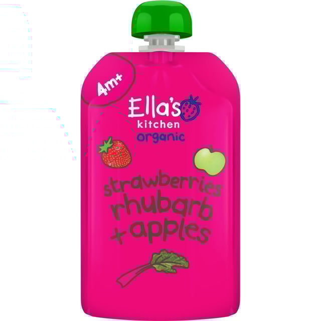 Ella's Kitchen EKO Jordgubb Rabarber Äpple Puré 120 g