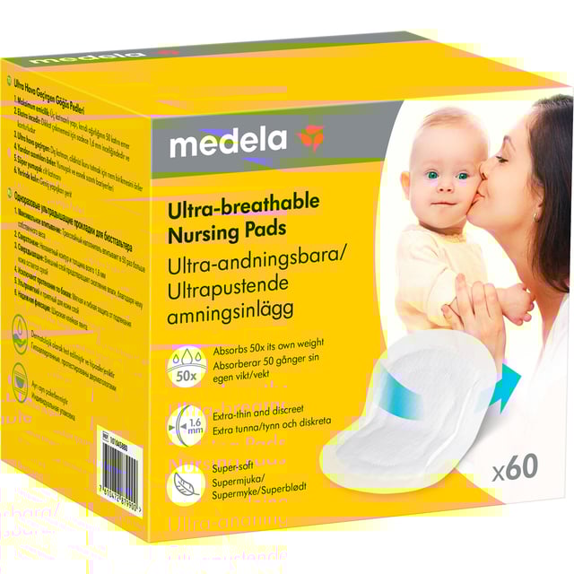Medela Safe & Dry Ultra Thin Amningsinlägg Engångsbruk 60 st