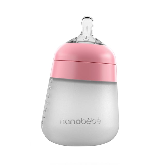 Nanobébé Flexy silikonflaska Anti-kolik Rosa 270ml