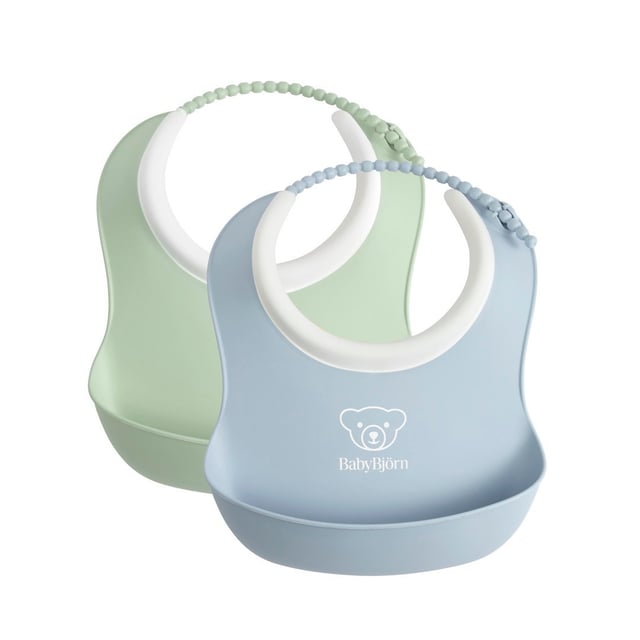 BabyBjörn Liten Haklapp Blekgrön/ Blekblå 2-pack