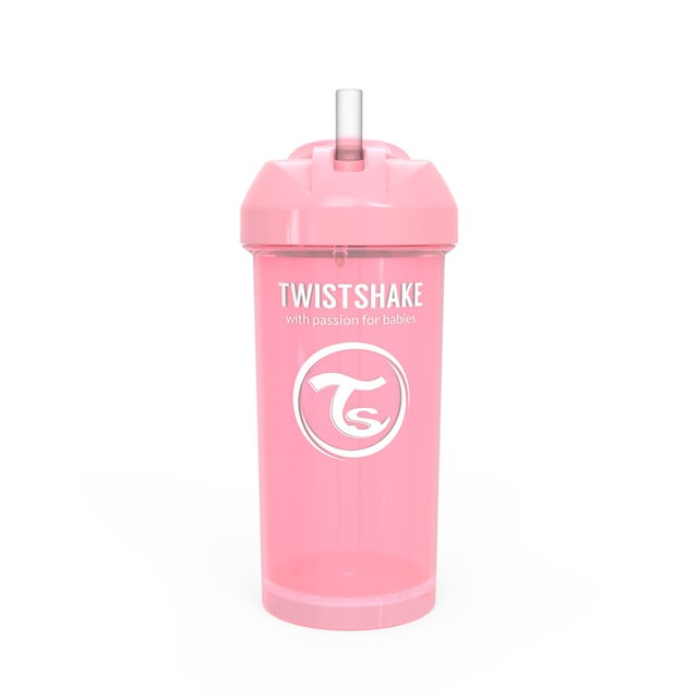 Twistshake Sugrörsmugg Rosa 360 ml