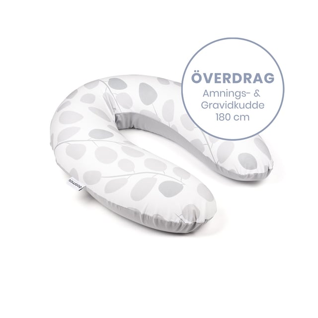 Doomoo Överdrag Amning & Gravidkudde Löv Grå