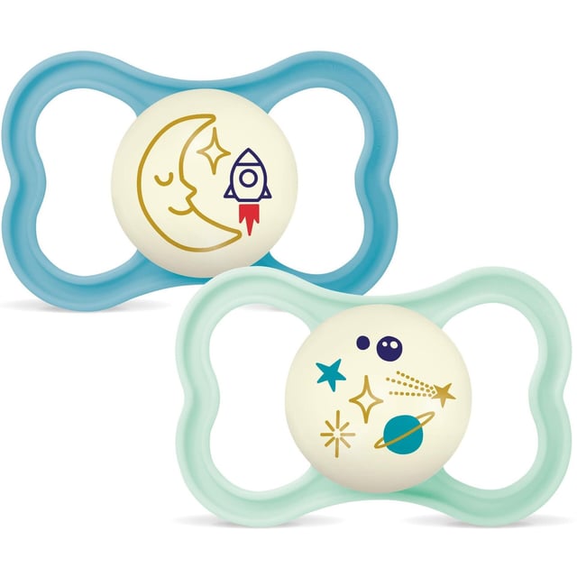 MAM Air Night Silk 6-16m Box V Blue 2 st