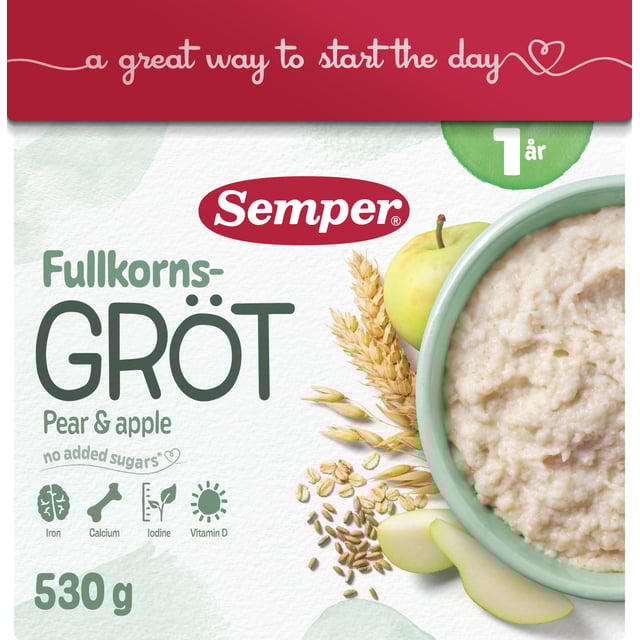 Semper Fullkornsgröt med frukt 1 år 530g