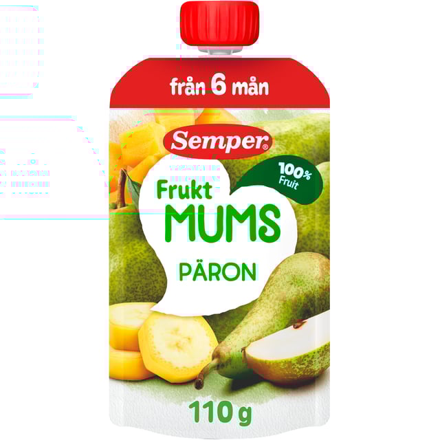 Semper Fruktmums Klämmis Päron 110 g