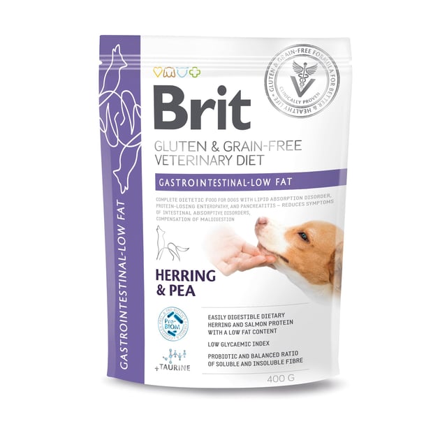 Brit Veterinary Diet Brit Grain-Free Vet Diets Dog Gastrointestinal-Low fat 400 g