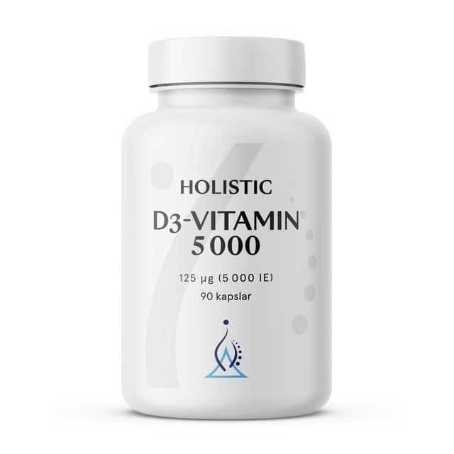 Holistic D3-vitamin 5000 (125 µg) 90 vegetabiliska kapslar