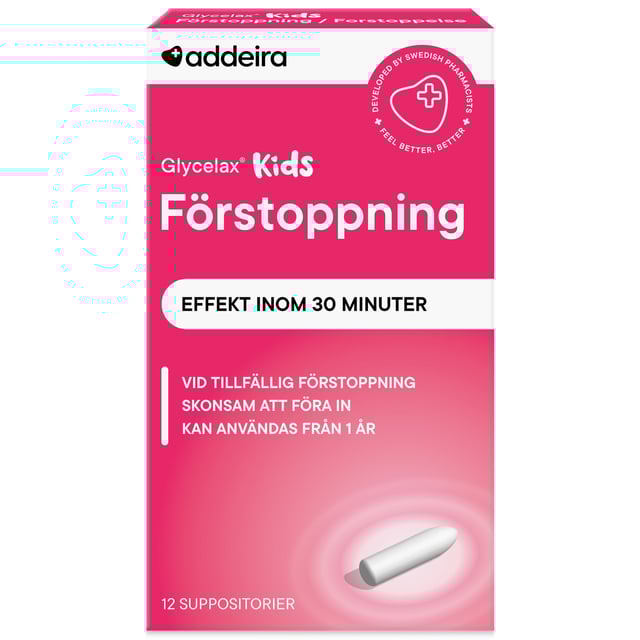 addeira Glycelax Kids Förstoppning 12 suppositorium