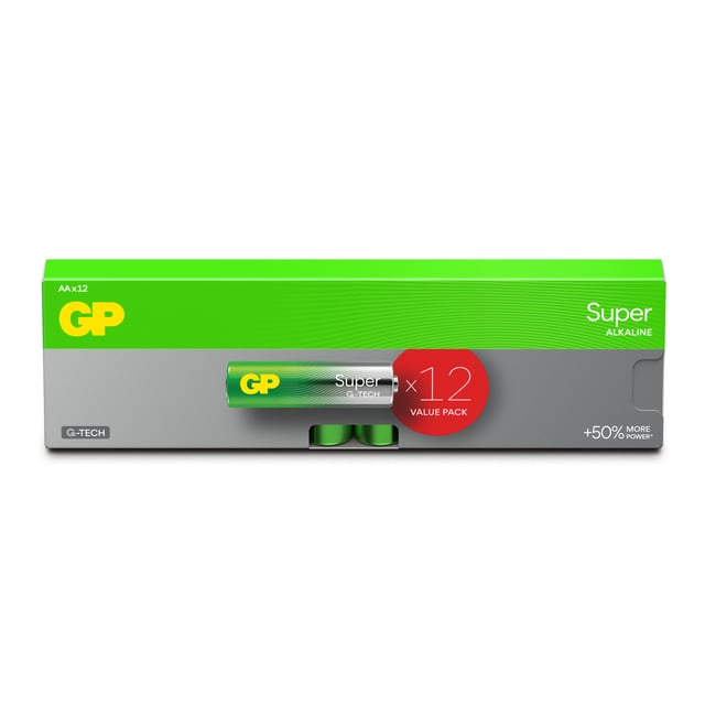GP Super Alkaline AA 15A/LR6 Batterier 12-pack