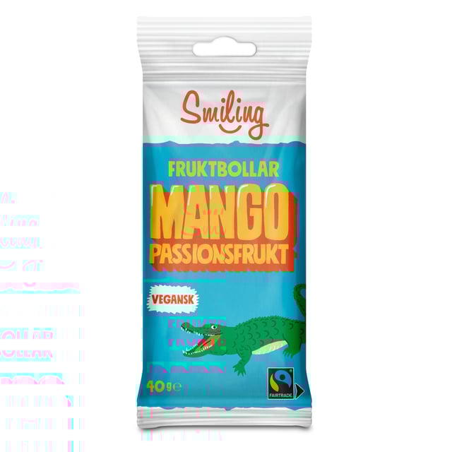 Smiling Fruktbollar Mango & Passionsfrukt 40 g