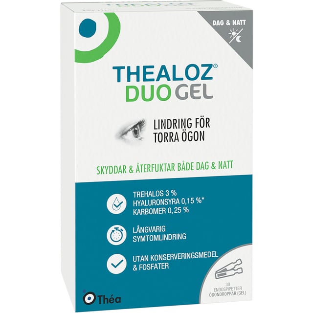 Thealoz Duo Gel Ögondroppar Pipetter 30 st