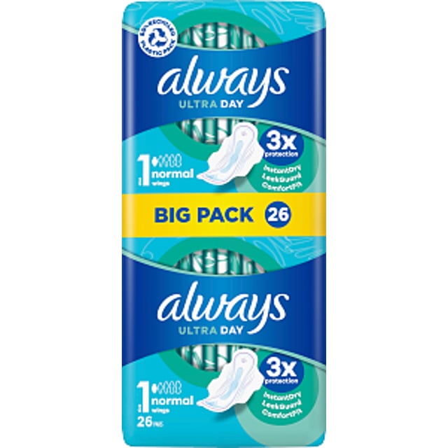 Always Ultra Normal Size 1 Wings Bindor 26 st