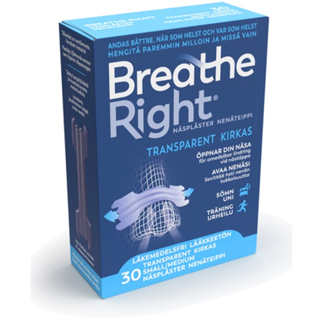 Breathe Right Näsplåster Transparent S/M