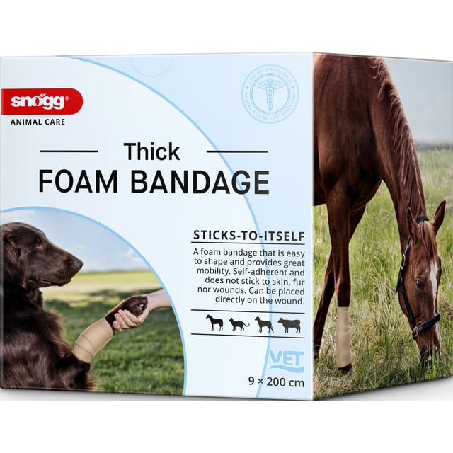 Snögg Animal Foam Bandage Thick  9 cm x 2 m