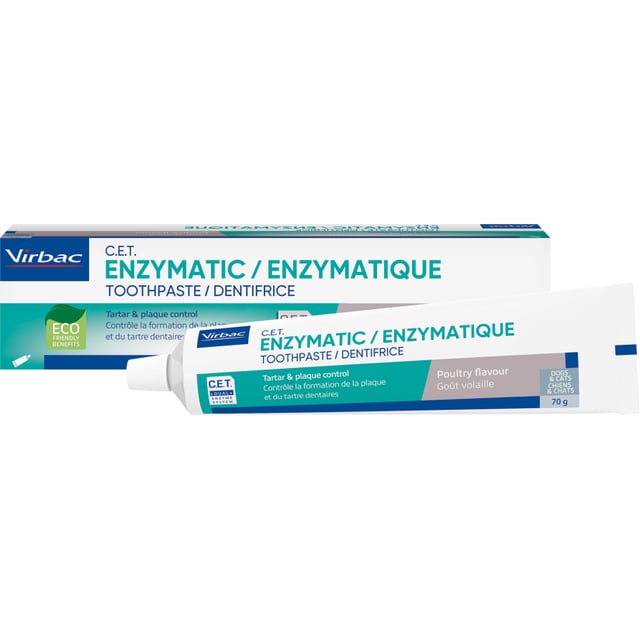 Virbac Enzymtandkräm för hundar och katter 70 g