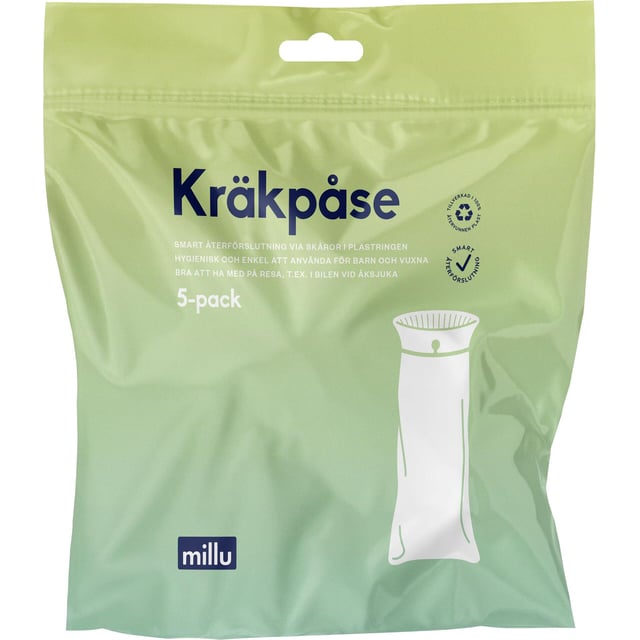 Millu Kräkpåse 100% Återvunnen Plast 5 st