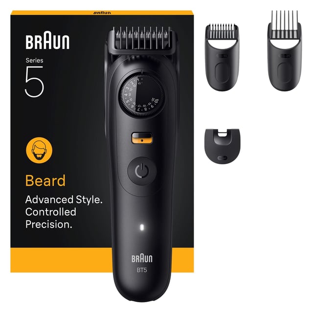 Braun Skäggtrimmer Series 5, +4 Stylingverktyg, BT5520, Svart