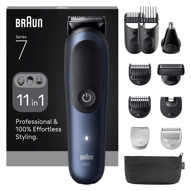 Braun All-in-One Series 7, 11in1 Grooming Kit, AIO7540, Blå