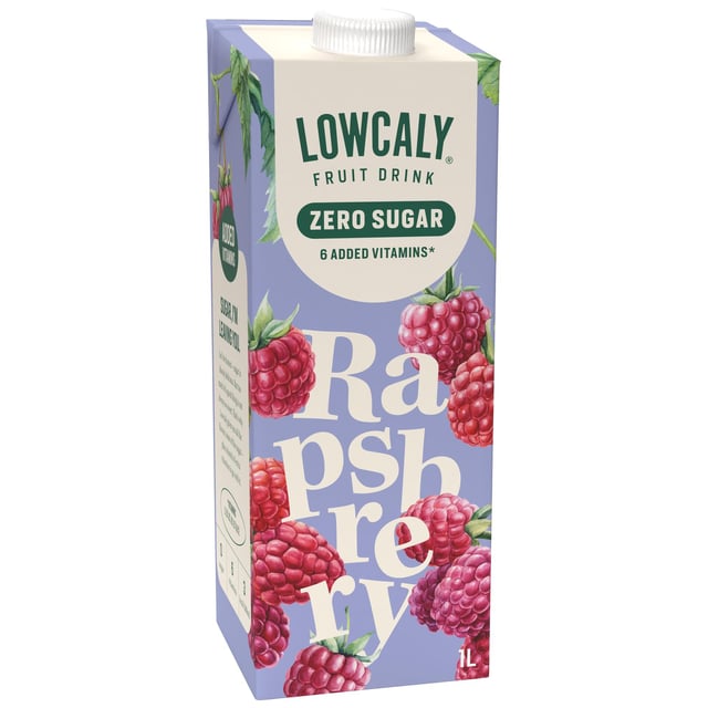 Lowcaly Fruktdryck Rasberry 1 liter