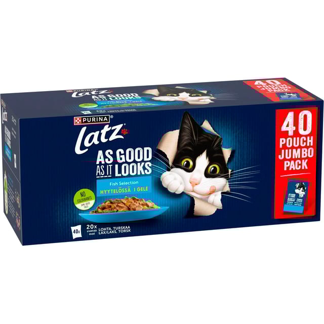Latz Agail Kattmat Fish Selection 40 st