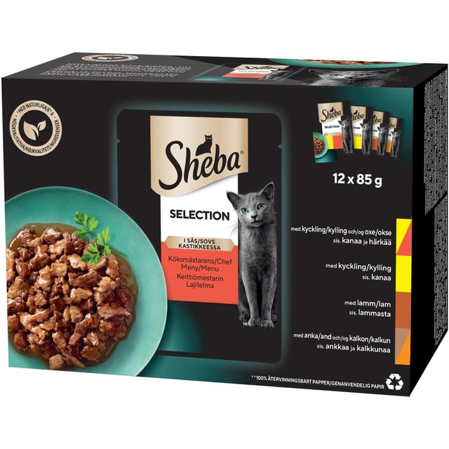 Sheba Selection Våtfoder Kött & Fågel 12 st x 85 g