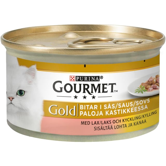 Purina Gourmet Gold Lax & Kyckling i sås 85 g
