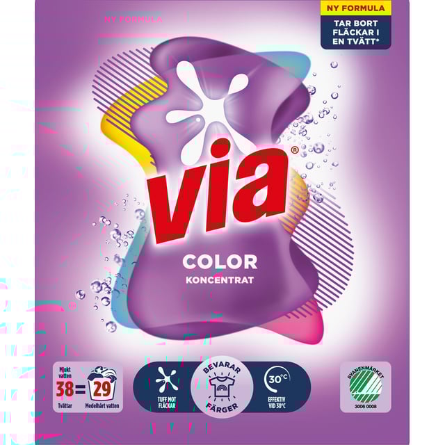Via Color Tvättmedel 1520 g 38 tvättar