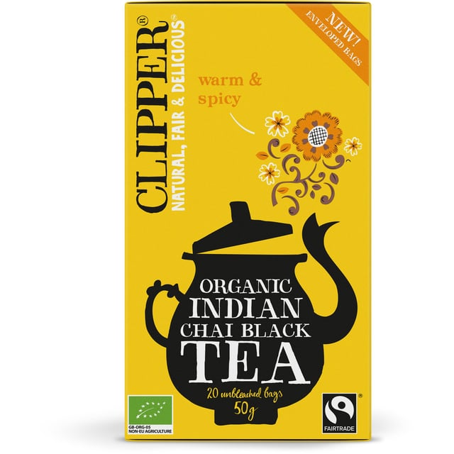 Clipper Organic Indian Chai Black Tea 20 tepåsar