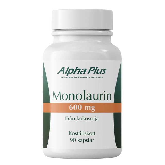 Alpha Plus Monolaurin 600mg 90 kapslar