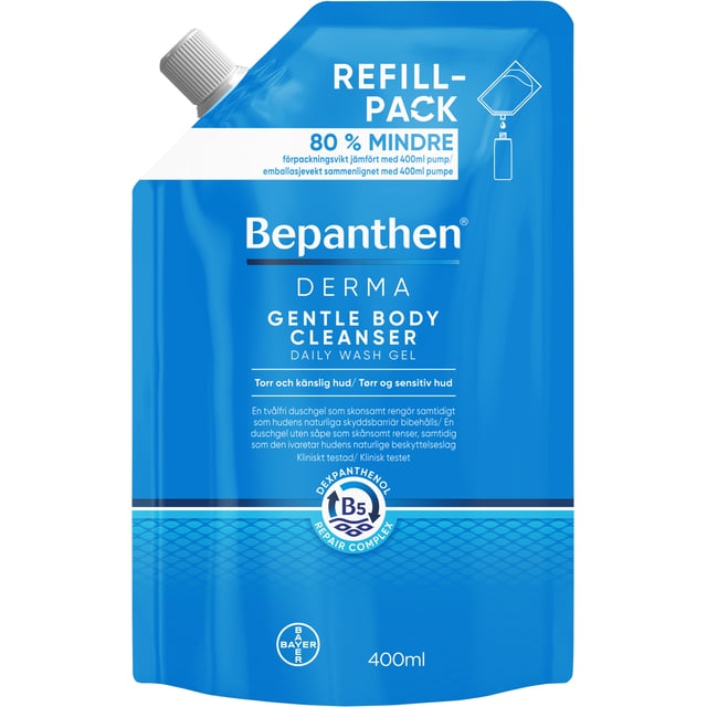 Bepanthen Derma Gentle Body Cleanser Daily Wash Gel Refill 400 ml