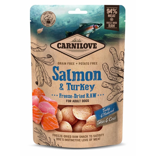 Carnilove Freeze-Dried Raw Snacks Salmon & Turkey 60 g