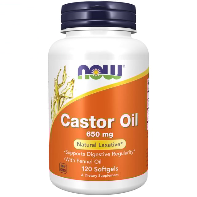 NOW Castor Oil 650mg 120 mjuka kapslar