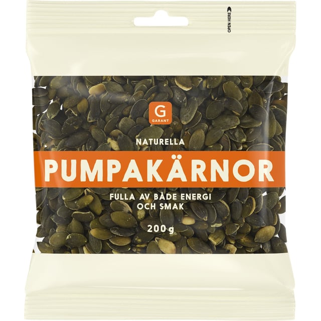 Garant Naturella Pumpakärnor Skalade 200 g