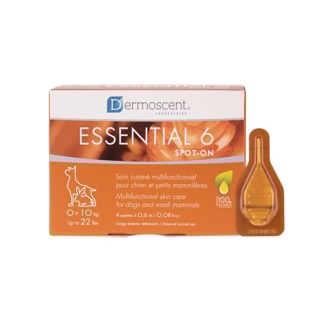Dermoscent Essential 6® Spot-on för hundar & små däggdjur 0-10 kg 4 x 0,6 ml