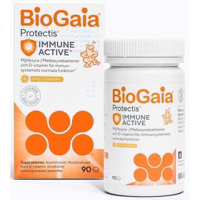 BioGaia Protectis Mjölksyrabakterier & Vitamin D3 Familjepack 90 tuggtabletter