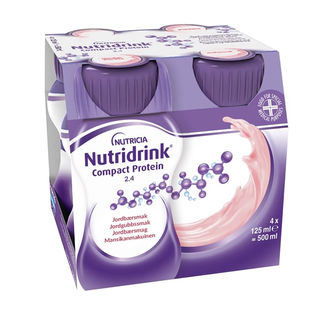 Nutridrink Compact Protein Jordgubbsmak 4 x 125 ml