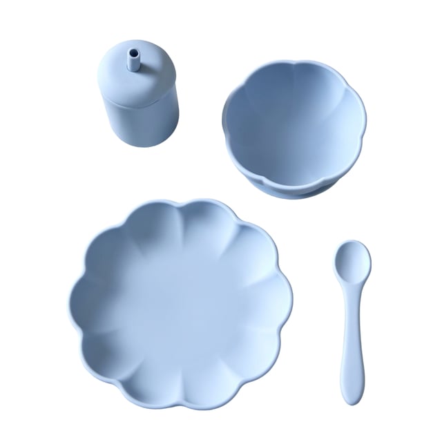 Jack o Juno Little Poppy Dining Set Pale Blue